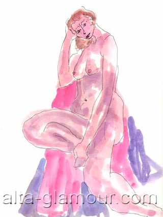 ORIGINAL ART - NUDE WATERCOLOR STUDIES Image #2