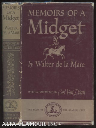 Item #100019 MEMOIRS OF A MIDGET. Walter de la Mare