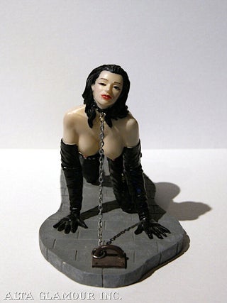 BONDAGE LEATHER GIRL FIGURINE