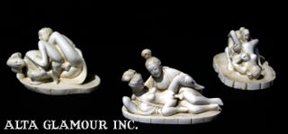Item #103589 A GROUP OF THREE CHINESE EROTIC FIGURINES IN COITUS