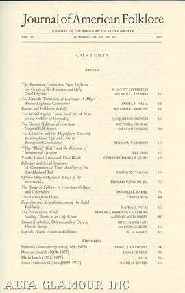Item #104017 JOURNAL OF AMERICAN FOLKLORE