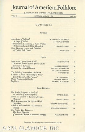 Item #104018 JOURNAL OF AMERICAN FOLKLORE