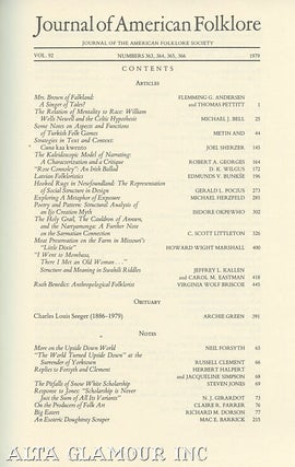 Item #104019 JOURNAL OF AMERICAN FOLKLORE