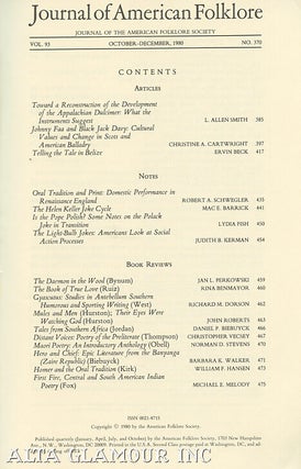 Item #104022 JOURNAL OF AMERICAN FOLKLORE