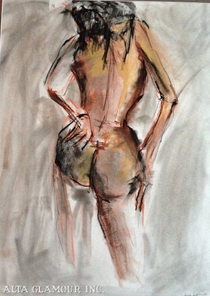 Item #104181 ORIGINAL ARTWORK - Figure Drawing in Charcoal And Pastel. Janice Sullivan