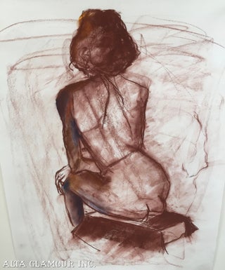 Item #104182 ORIGINAL ARTWORK - Figure Drawing in Charcoal And Pastel. Janice Sullivan