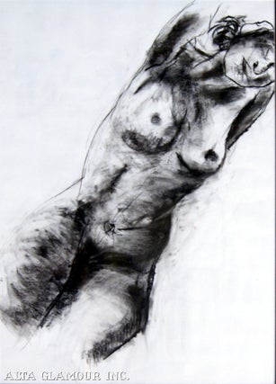 Item #105041 ORIGINAL ARTWORK - Figure Drawing in Charcoal. Janice Sullivan