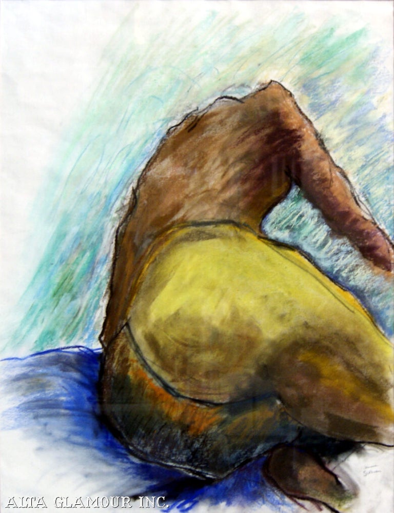 Item #105042 ORIGINAL ARTWORK - Figure Drawing in Charcoal And Pastel. Janice Sullivan.