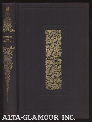 Item #110112 LETTRES A LA PRESIDENTE; et Poesies libertines. Theophile Gautier