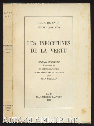 Item #110511 LES INFORTUNES DE LA VERTU; Edition nouvelle. Donatien-Alphonse-Francois Sade,...