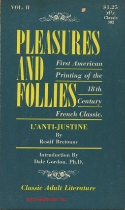 Item #115761 PLEASURES AND FOLLIES; Vol. II. Restif Bretonne, Nicolas Edme Restif de La Bretonne