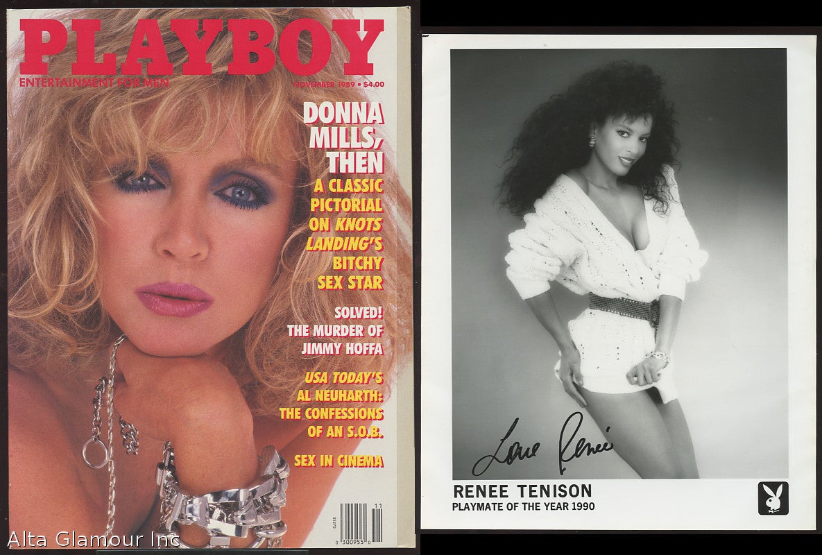 RENEE TENISON - PLAYBOY, November 1989 and SIGNED PHOTOGRAPH