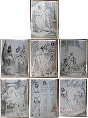 Item #4200 PHOTOGRAPHS OF ALAZAR BONDAGE FANTASY DRAWINGS. Alazar