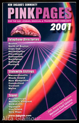 Item #42458 NEW ENGLAND'S COMMUNITY PINK PAGES 2001; For the Gay, Lesbian, Bisexual and...