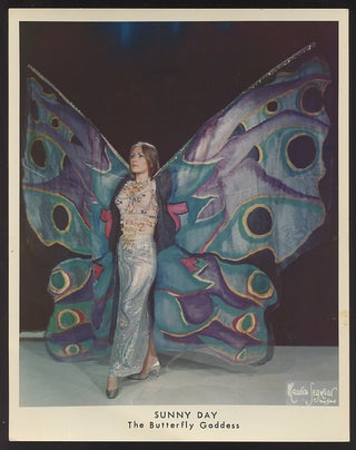 Item #43065 PRESS PHOTOGRAPH -- SUNNY DAY, THE BUTTERFLY GODDESS. Photographic Nudes