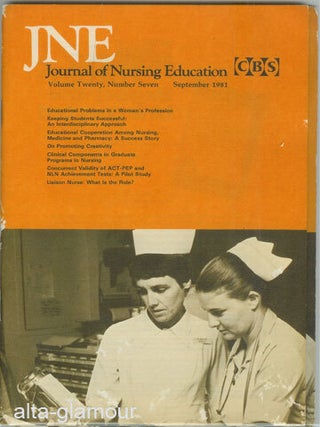 Item #48781 JOURNAL OF NURSING EDUCATION. Bonnie Bullough, Vern Bullough