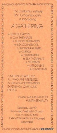 Item #48789 THE CALIFORNIA INSTITUTE FOR HUMAN SEXUALITY IS SPONSORING A GATHERING