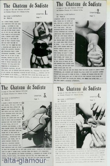 Item #52433 THE CHATEAU DE SADISTE. - PHOTOGRAPHIC BONDAGE ART SET; A Saga of Sex and Sadism Inflicted on Female Slaves in a Remote Villa. Paula.