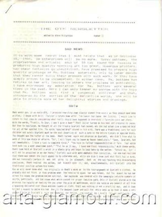 THE OTK NEWSLETTER [set of 142 issues. Steve Richardson.