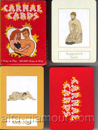 Item #59729 CARNAL CARDS; 3 Ways to Play -- 100,000 Ways to Win. Playing Cards.