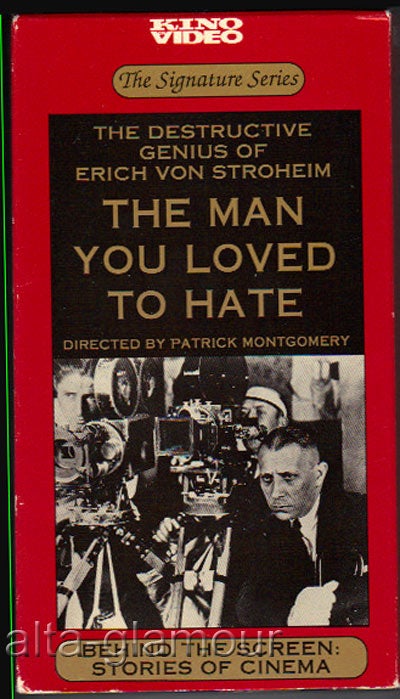 Item #60577 THE MAN YOU LOVED TO HATE; VHS. Patrick Montgomery, Director.