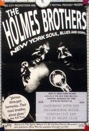 Item #60935 THE HOLMES BROTEHRS; New York Soul, Blues and Gospel