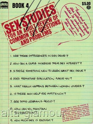 Item #62135 SEX STUDIES; Book 4, For An Adult Review of Common Sex Questions and Problems