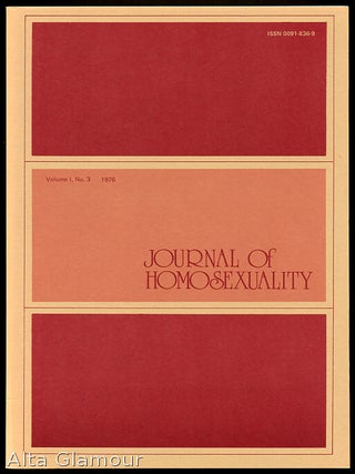 Item #63525 JOURNAL OF HOMOSEXUALITY. Charles Silverstein