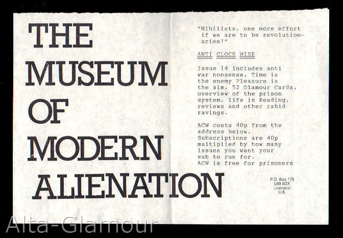 Item #69999 THE MUSEUM OF MODERN ALIENATION