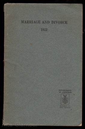 Item #709 MARRIAGE AND DIVORCE 1922