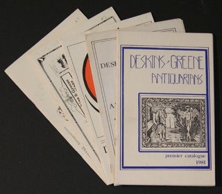 Item #76784 DESKINS & GREENE ANTIQUARIANS; Set of Bookseller Catalogues I - IV, plus Permanent...