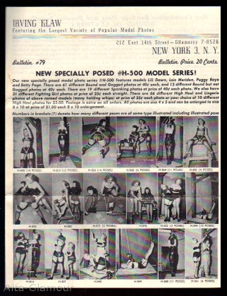 Item #76809 IRVING KLAW BULLETIN #79; Featuring the Largest Variety of Popular Model Photos....