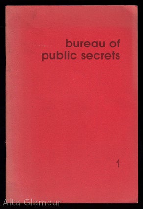 Item #77063 BUREAU OF PUBLIC SECRETS. Ken Knabb