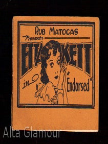 Item #77263 ETTA KETT IN "ENDORSED"; RUB MATOCAS PRESENTS