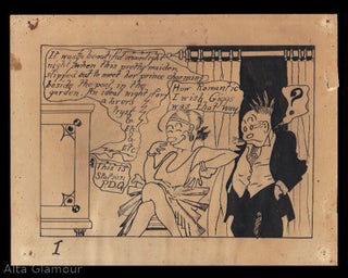 FIVE ORIGINAL PEN AND INK DRAWINGS DONE IN THE STYLE OF A TIJUANA BIBLE