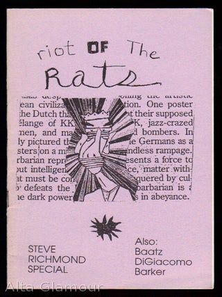 Item #77577 RIOTS OF THE RATS. Barker, David