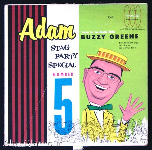 Item #78251 ADAM STAG PARTY SPECIAL - LP Record; Stories For Sex-Minded Males; The bawdiest gags this side of the Torrid Zone. Buzzy Greene.
