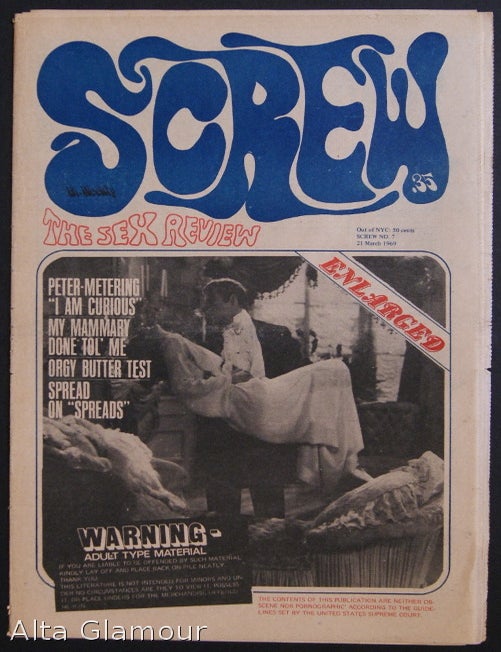 Item #80898 SCREW; The Sex Review. Al Goldstein.