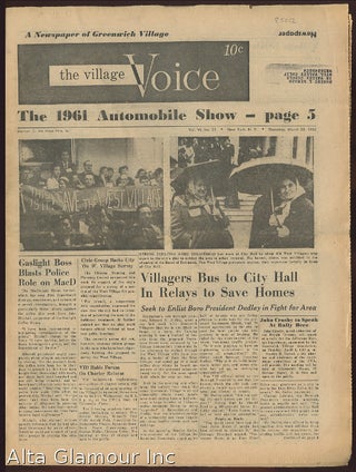 Item #85012 THE VILLAGE VOICE; A Newspaper of Greenwich Village