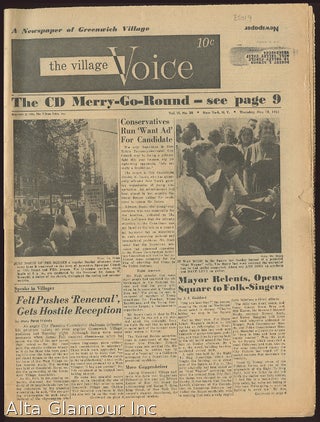 Item #85019 THE VILLAGE VOICE; A Newspaper of Greenwich Village