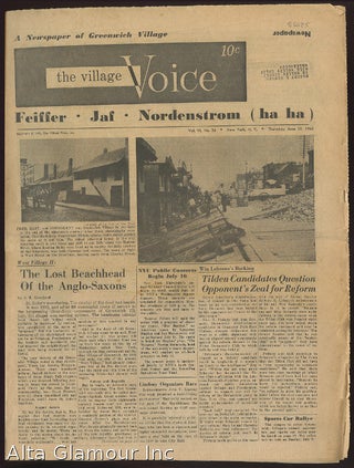 Item #85025 THE VILLAGE VOICE; A Newspaper of Greenwich Village