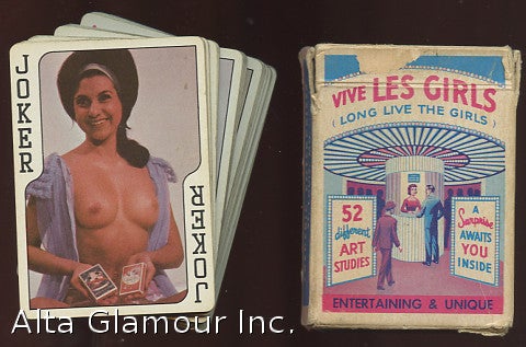 Item #85252 VIVE LES GIRLS PLAYING CARDS - 52 ART STUDIES; Long Live the Girls. Playing Cards.