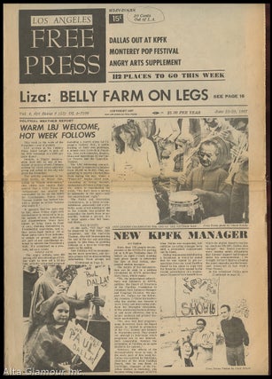 Item #85546 LOS ANGELES FREE PRESS; Liza: Belly Farm On Legs [Headline]. Arthur Kunkin