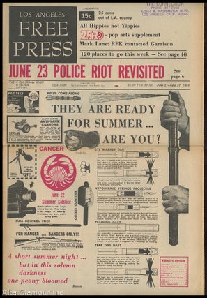 Item #85565 LOS ANGELES FREE PRESS; June 23 Police Riot Revisited [Headline}. Arthur Kunkin