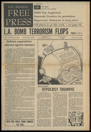 Item #85580 LOS ANGELES FREE PRESS; L.A. Bomb Terrorism Flops [Headline]. Arthur Kunkin