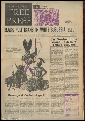 Item #85594 LOS ANGELES FREE PRESS; Black Politicians In White Suburbia [Headline]. Arthur Kunkin