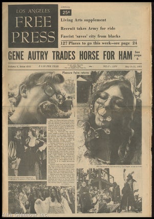 Item #85599 LOS ANGELES FREE PRESS; Gene Autry Trafes Horse For Ham [Headline]. Arthur Kunkin