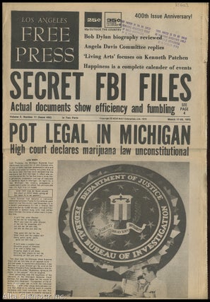 Item #85603 LOS ANGELES FREE PRESS; Secret FBI Files; Actual Docements Show Efficiency and...