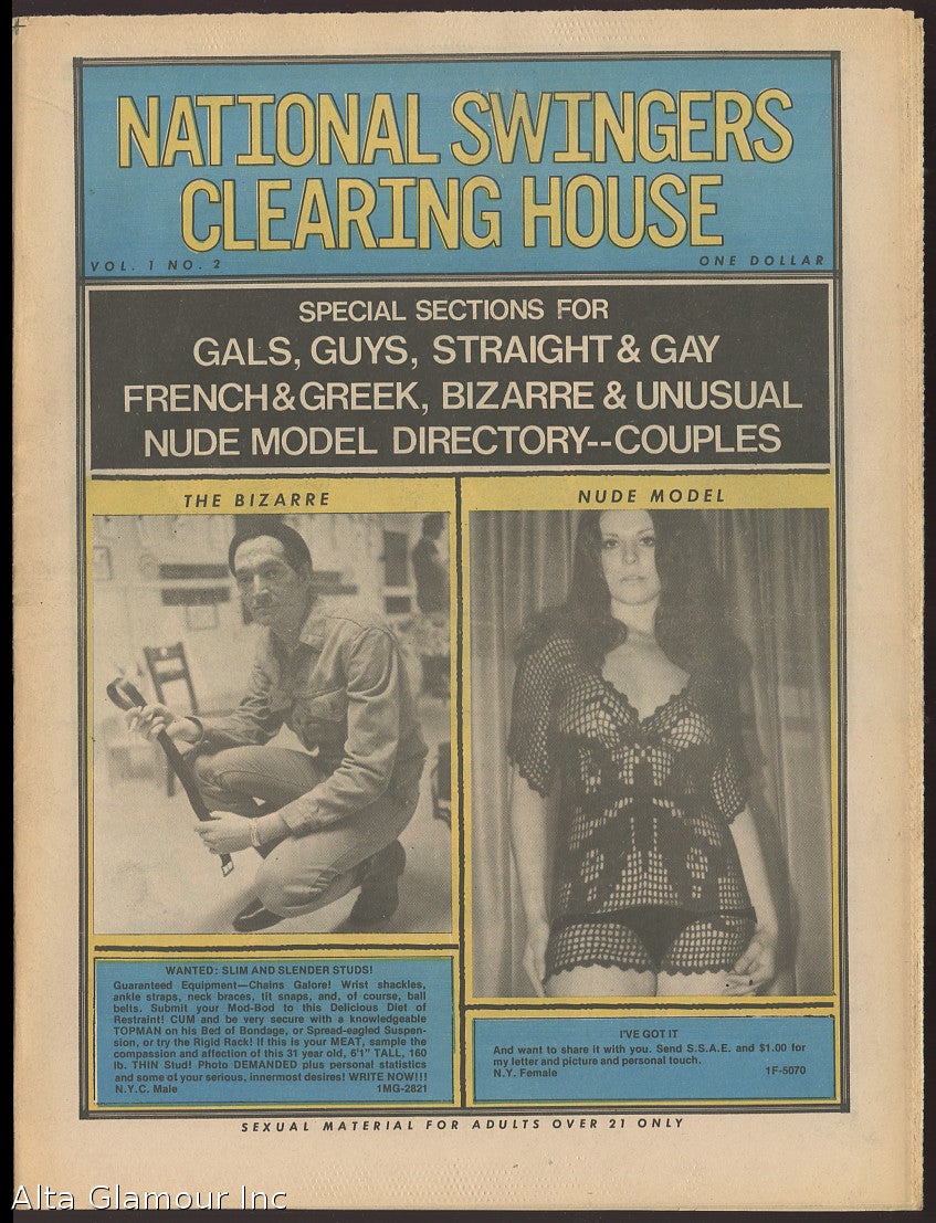 NATIONAL SWINGERS CLEARING HOUSE. Vol. 1, No. 2