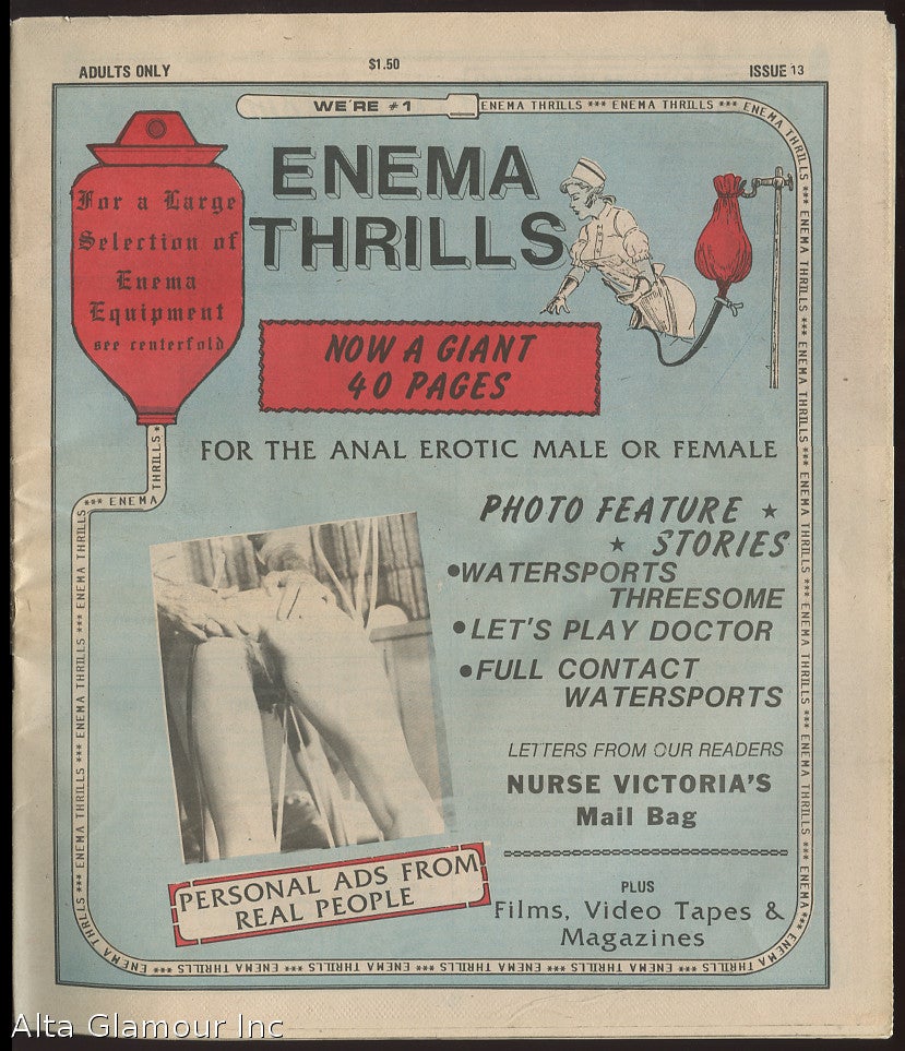 ENEMA THRILLS; For The Anal Erotic. Issue 13 by Joe Forster, publisher on  Alta Glamour